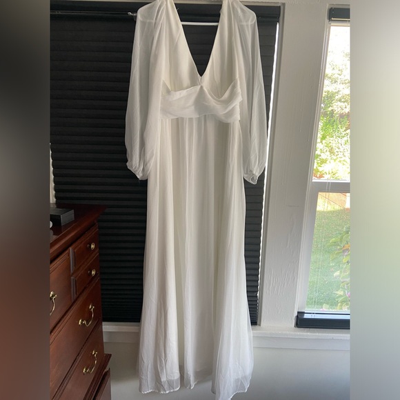 Lulus Bridal Gown - Size L. White. - Picture 1 of 3